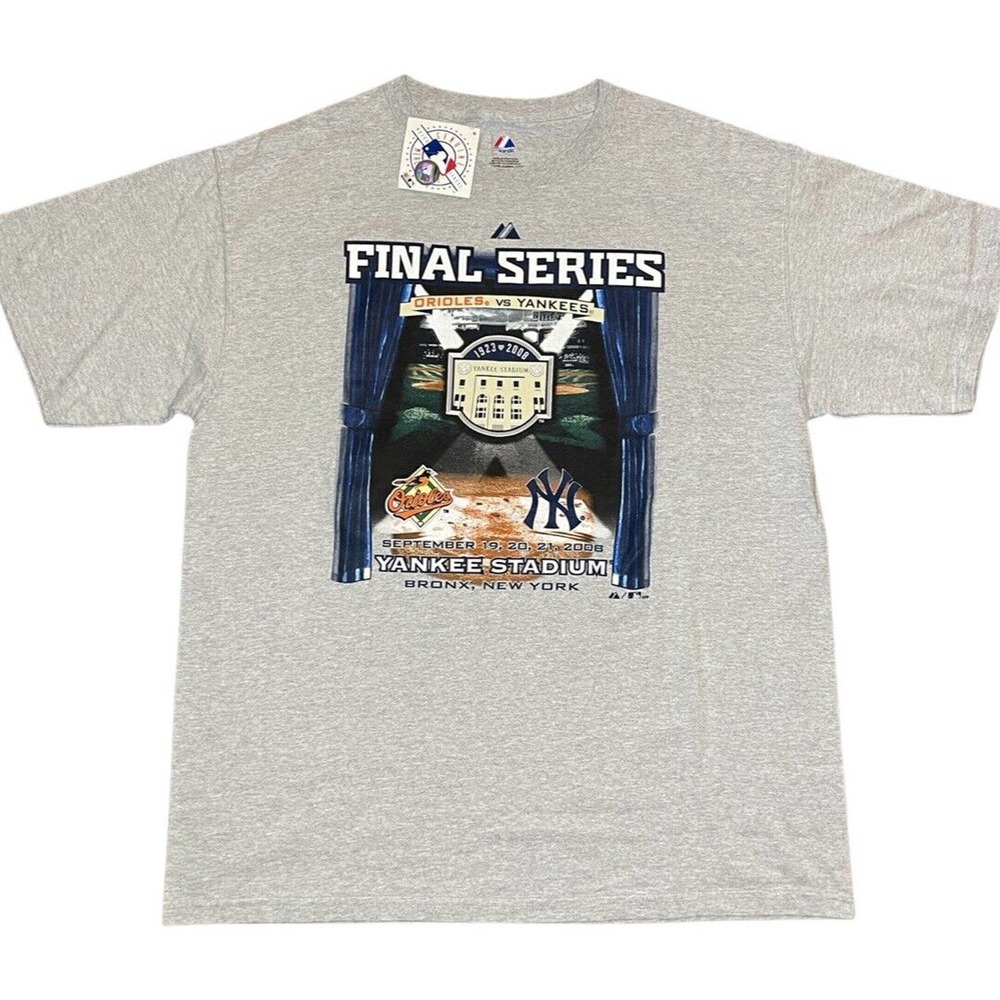 Yankees Stadium Bronx New York 2008 Final Series vs Baltimore Orioles NWT XL
